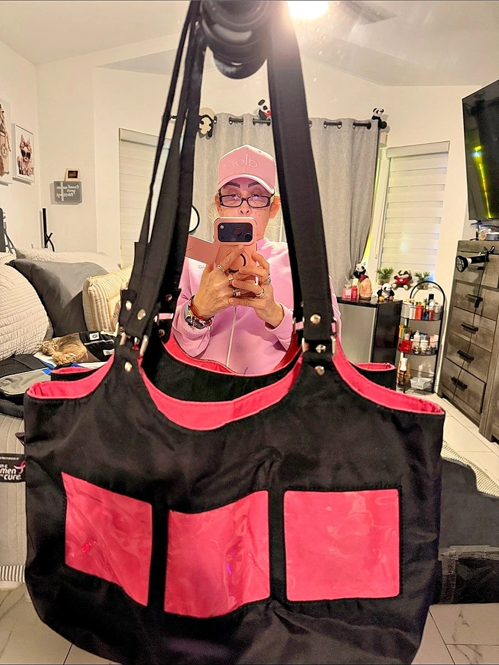 Black & Pink Tote Bag